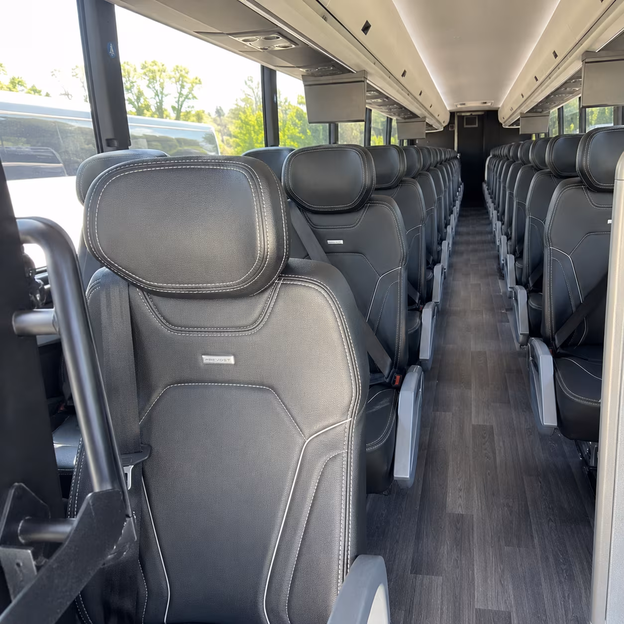 midland charter bus rental interior
