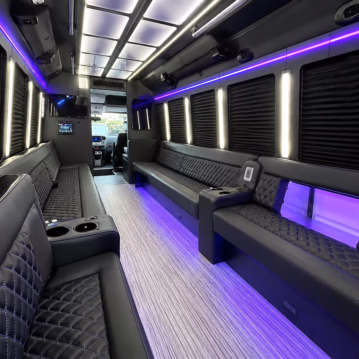 midland party bus rental interior