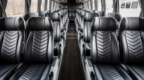 55 passenger charter bus inside san angelo