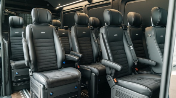 sprinter van with driver inside